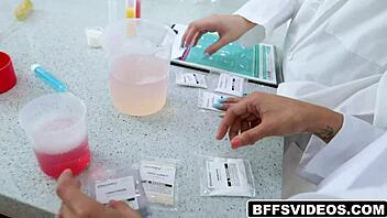 Natalie Porkman leads the girls in sucking and fucking johnys cock!