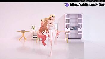 mmd r18 dancing in animated scene
