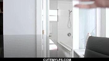 Stepmom Foxx says, 'Look at my spread pussy lips, stepson, I need your attention.'