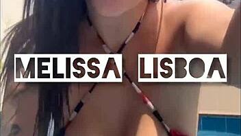 melissa lisboa shows off and takes cum part 1