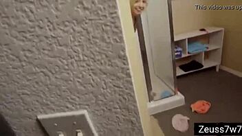 Brother spies on stepsister bathing, leading to intense encounter