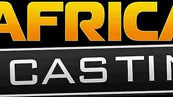 Amateur ebony cums in casting