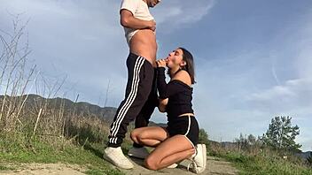 Holy! Busty Latina Goddess Hailey Rose Banged in Public Park!