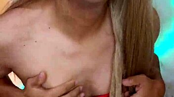 Hot transsexual in red.