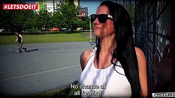 Beautiful German cam girl squirts while bent over on a bus ride with Jolee Love