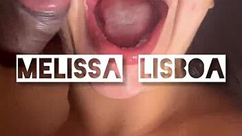 melissa lisboa shows off and takes cum part 1