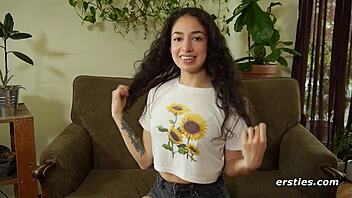 Alex is a pretty girl who is going to pleasure herself