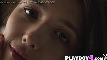 Mila Azul's passionate striptease reveals her big tits