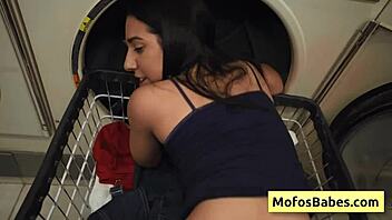 cutie teen nikki mars with perfect round butt bangs huge dick at laundromat! 🔥💦