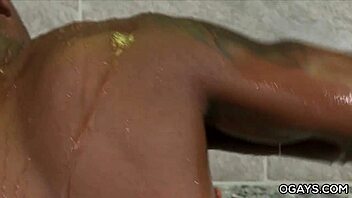 huge black cock fucks white boi scott riley in shower