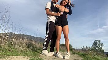 Holy! Busty Latina Goddess Hailey Rose Banged in Public Park!