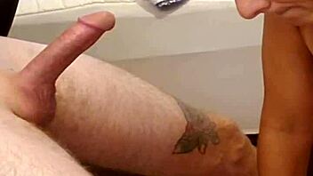 Beautiful amateur with natural big boobs gives great blow job