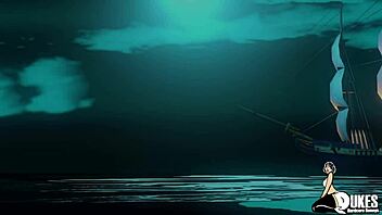 ship captain and his big booty vampire wife make love on voyage