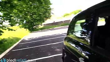 bianca in pantyhose taking off her boots