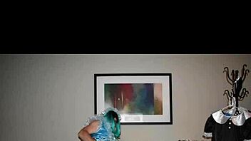 A collection of photos from the set of a adult film