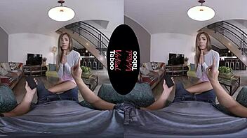 Brunette says, 'Shaved pussy for taboo handjob and blowjob in virtual right hole hardcore'