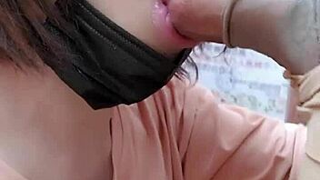 Shemale Blows Sister, Cums On Legs In Stockings!