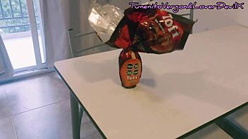 brunette big ass bunny gets pussy filled with cum quickie