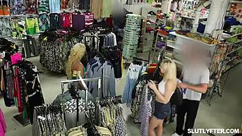 Can officers Lolly Dames and Jack Vegas tag team teen Violet Gems in cowgirl and doggystyle at work?