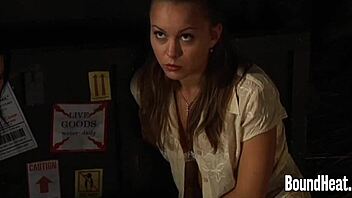 two bound busty lesbian slaves whipped and punished