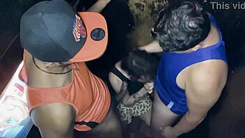 Intense kinky group fuck in sex cabins