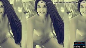 Two gorgeous brunettes flirt with the camera