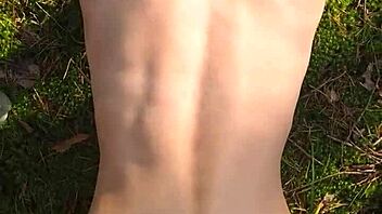 Does perfect body girl get cum in her ass outdoor?