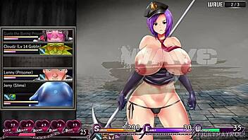 Karryn's prison hentai game wrecks pawg pussy with monster action!