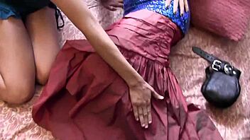 mature milf lesbo party with rough kissing 😏