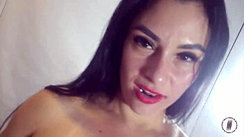 angel baronesa in red lingerie