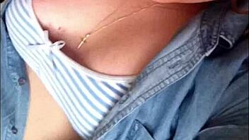 SEXY WHITE TEEN WITH BIG TITS SUCKS COCK HARD