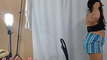 big ass white milf dancing in mini skirt at halloween casting