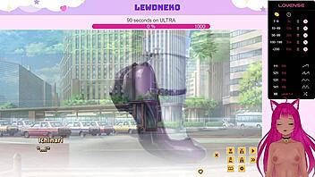 vtuber lewdneko plays love cubed part 3 with cute big tits dating game.