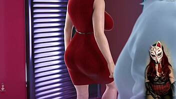 Gamer girl in see-through bra plays naughty hentai game 🕹️