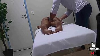 Nymphomaniac Enjoys Massage Then Fucks Masseur Caught On Hidden Camera