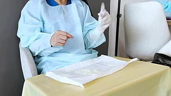 obsessed with medical latex gloves and nurse fetish play