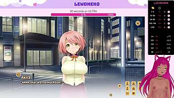 vtuber lewdneko plays love cubed part 3 with cute big tits dating game.