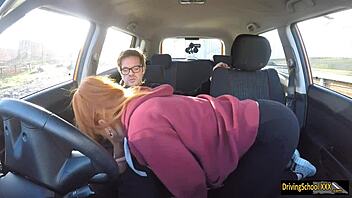 Redhead Ella Hughes Gulps Down a Massive Cumload Outdoors—Wow!