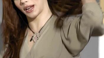 Sexy Trans Professor Takes Open Mouth Facial from Favorite QB