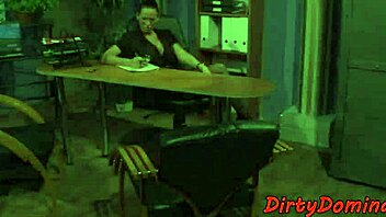 Restrained submissive dominated by lezdom milf