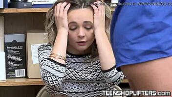 does the juicy young 18+ thief get her pussy smashed by the security officer?