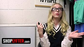 Gracious Officer Shows Nerdy Shoplifter Real Fucking