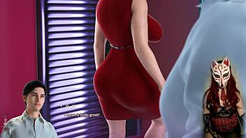 Gamer girl in see-through bra plays naughty hentai game 🕹️