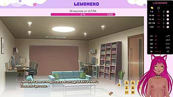 vtuber lewdneko plays love cubed part 3 with cute big tits dating game.