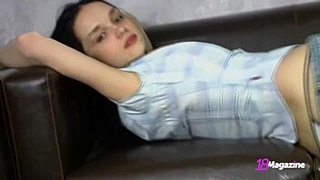 Katie Fey Strips Naked With Big Boobs Bouncing In The Bathroom!