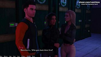 I watched two young sluts sharing a cock in public outdoor threesome from being a dik episode 10 part 81