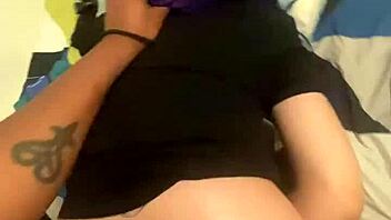 tatted dreadhead beauty gets fucked til orgasm in knee high socks while talking dirty