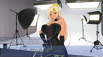 Akumeru family - asaka route part 4 - photo shoot with a dark skinned goth babe