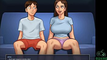 A night of passion with a beautiful woman costs half a million dollars in the animated series SummertimeSaga