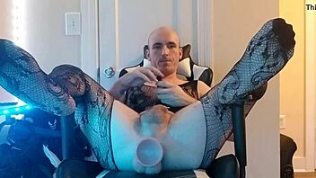 Why does sissy gape ass with huge dildo?